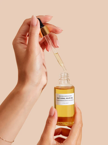 Botanical Hair & Scalp Oil – Lightweight Nourishing Treatment for Dry, Dull & Frizzy Hair, 1.7 fl oz / 50 mL