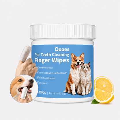 Qooes®Cat Teeth Cleaning Finger Wipes