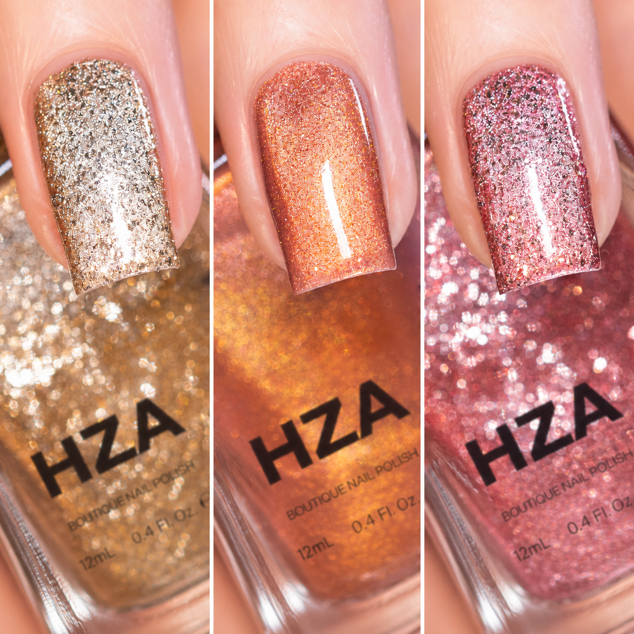 HZA Socialite Glow Magnetic Cat-Eye Nail Polish Trio