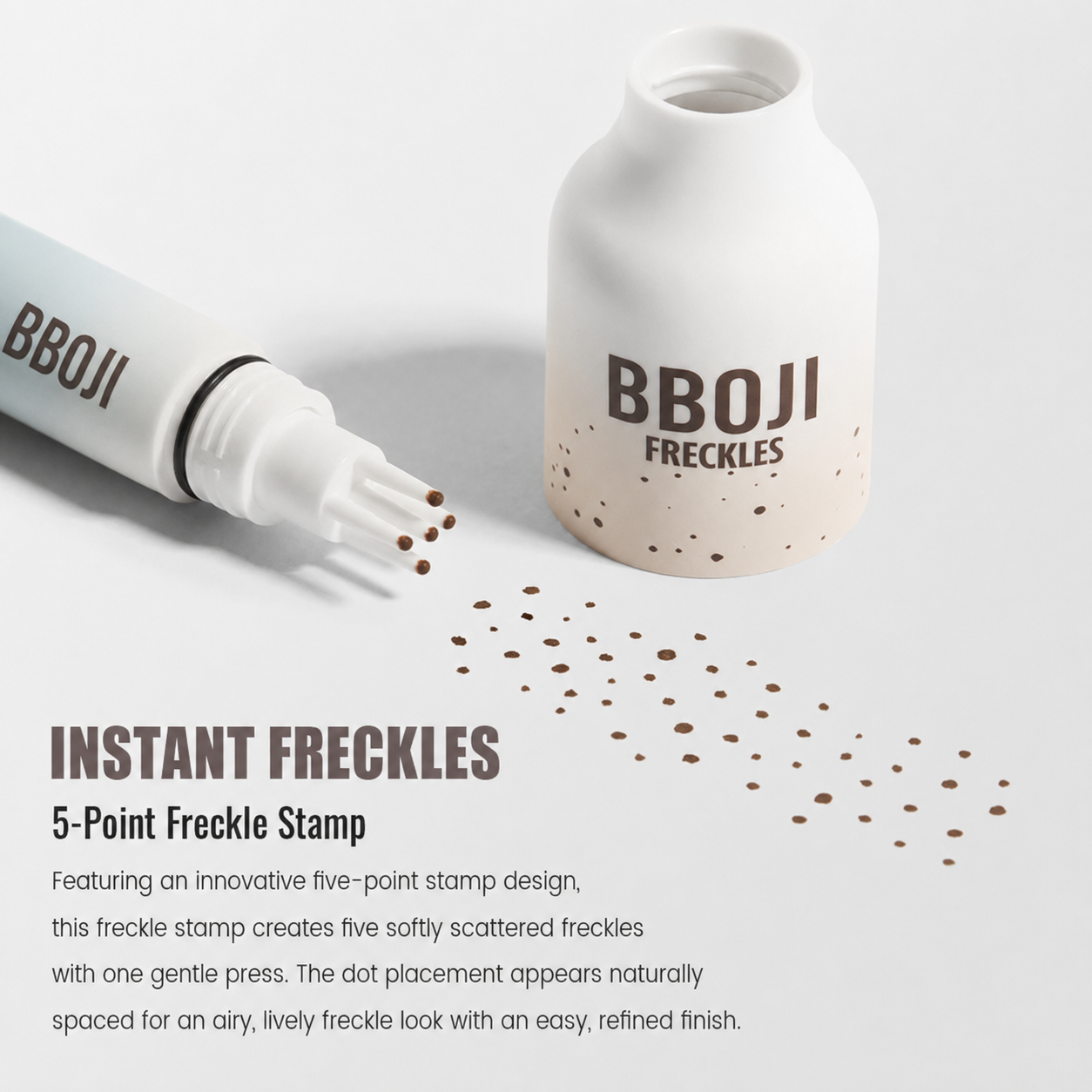BBOJI five-point freckle stamp demonstration