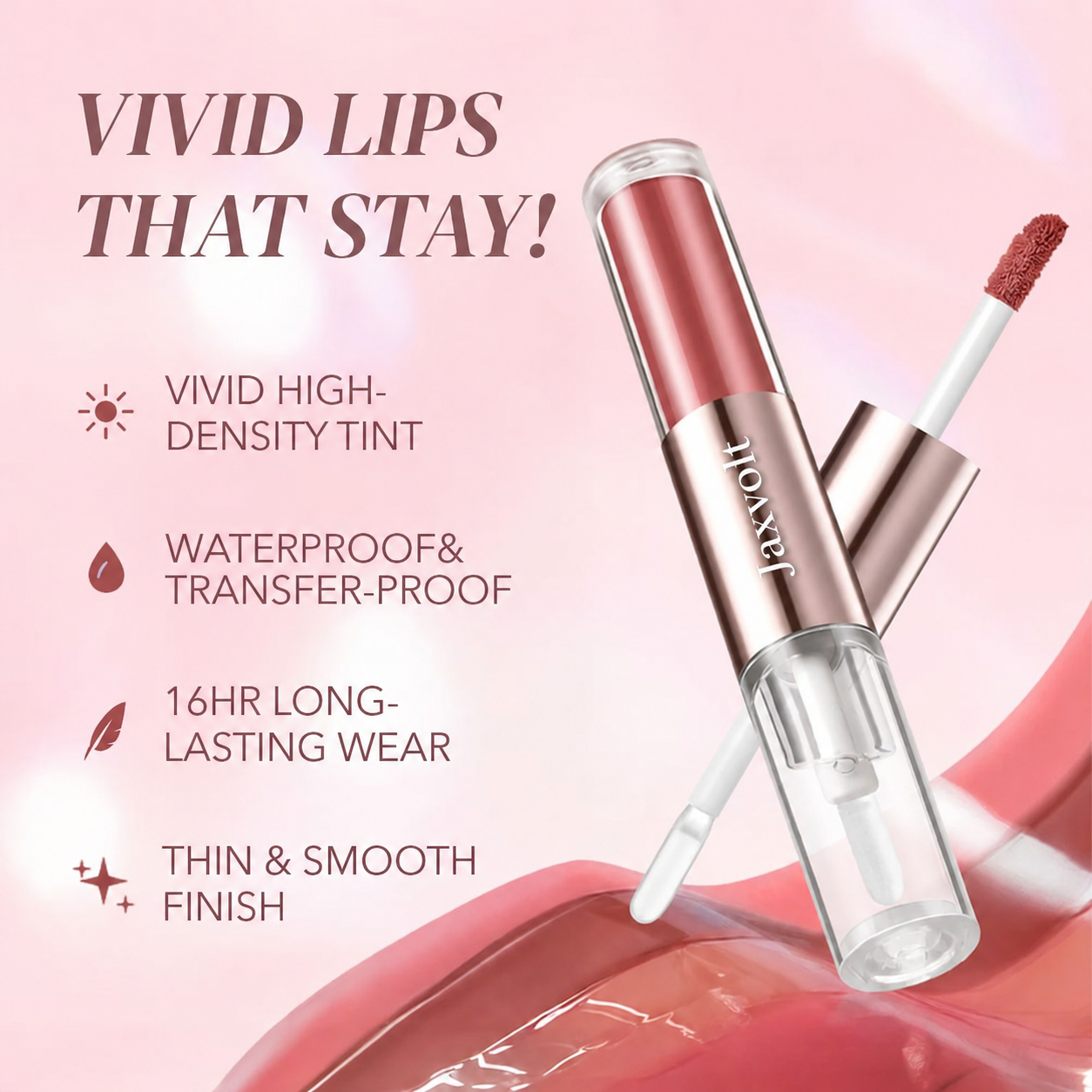 Jaxvolt dual-ended matte and gloss lip product
