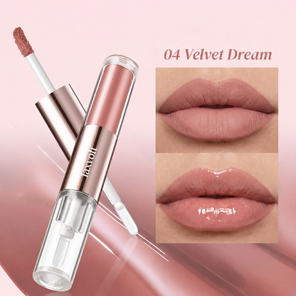 Jaxvolt®Velvet Glaze 2-in-1 Matte & Gloss Lip Duo