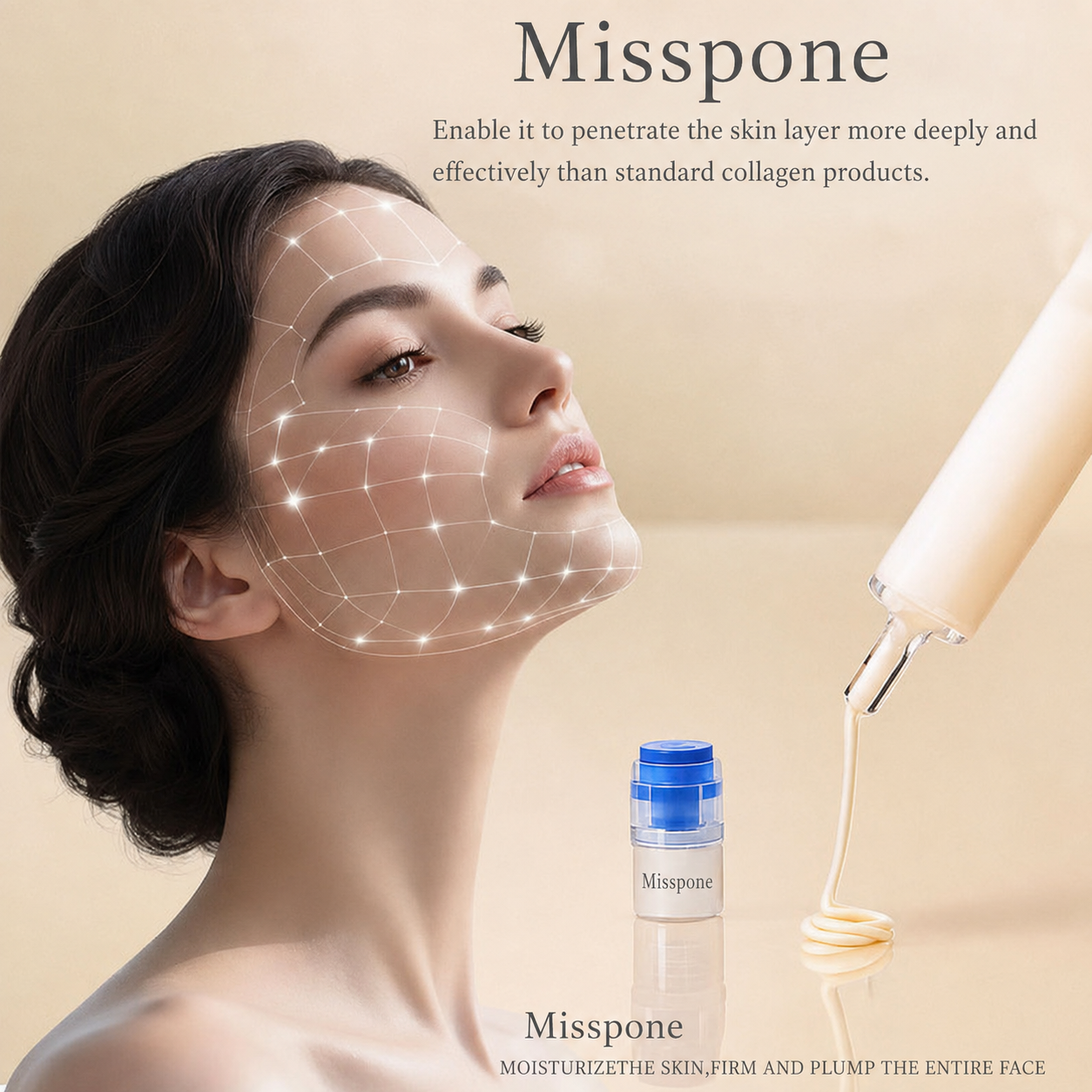 ✨ Misspone®  Advanced Peptide Collagen Firming Concentrate – Wrinkle-Smoothing & Elasticity Care