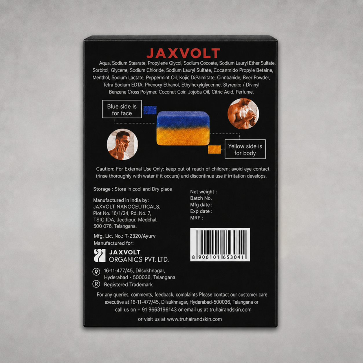 JAXVOLT Ice Blast Exfoliating Loofah Bar