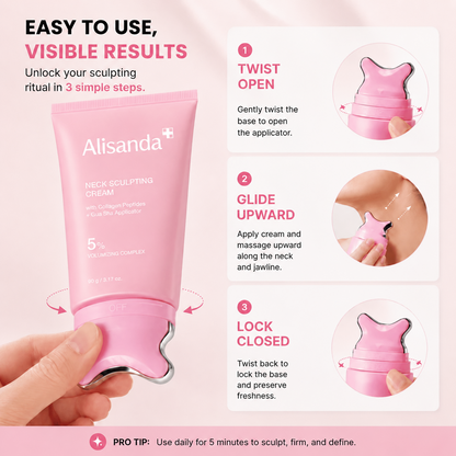 Alisanda® PDRN Collagen Gua Sha Neck Sculpting Cream