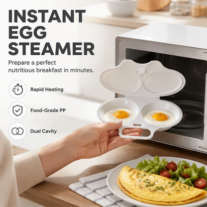 🥗🎁 50% OFF! Microwave Egg Poacher – From ＄15.99! Dual‑cavity, non‑stick & easy clean. Healthier than frying – stock up & save! 🏠✅