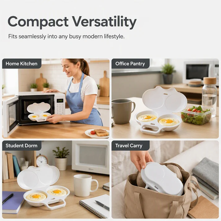 Easy breakfast microwave egg poacher