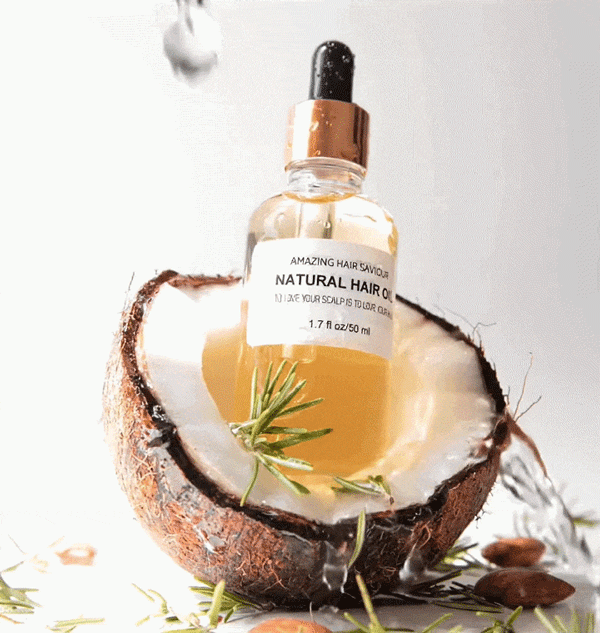 Botanical Hair & Scalp Oil – Lightweight Nourishing Treatment for Dry, Dull & Frizzy Hair, 1.7 fl oz / 50 mL