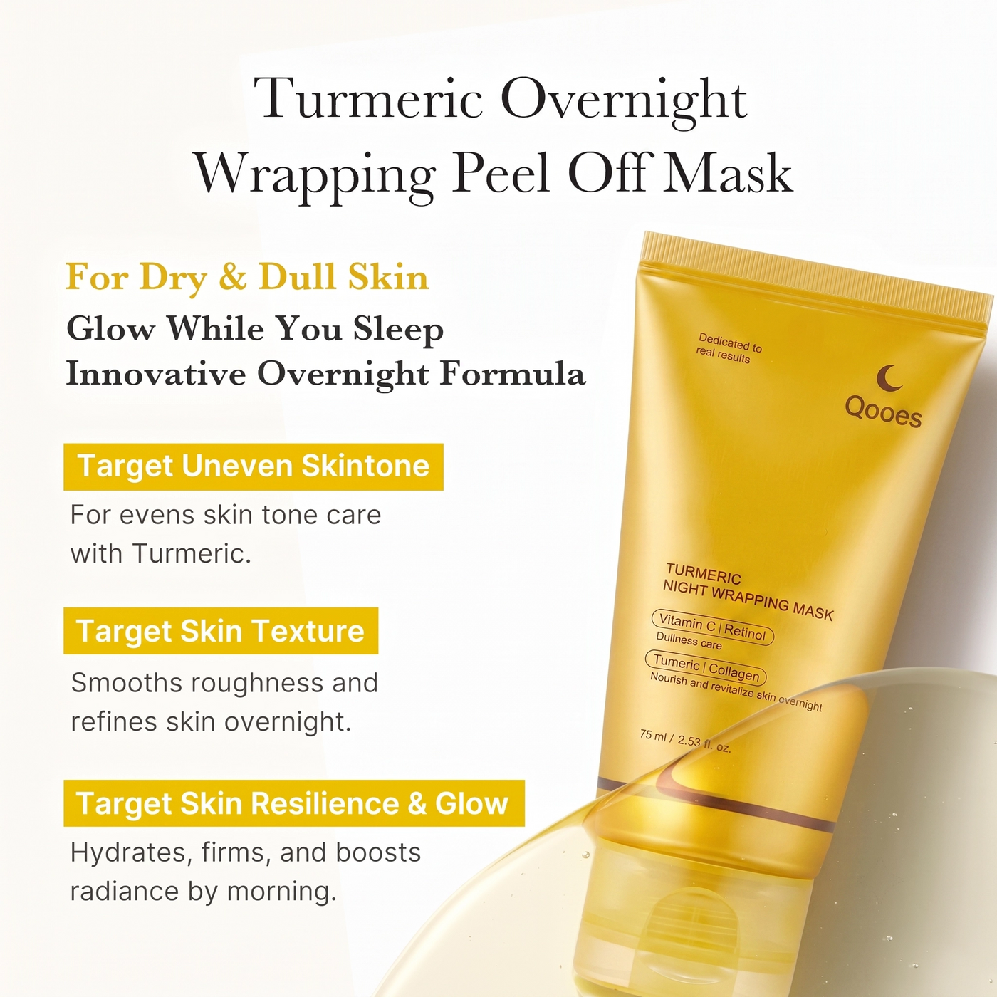 Golden Turmeric Collagen Peel-Off Mask target skin benefits