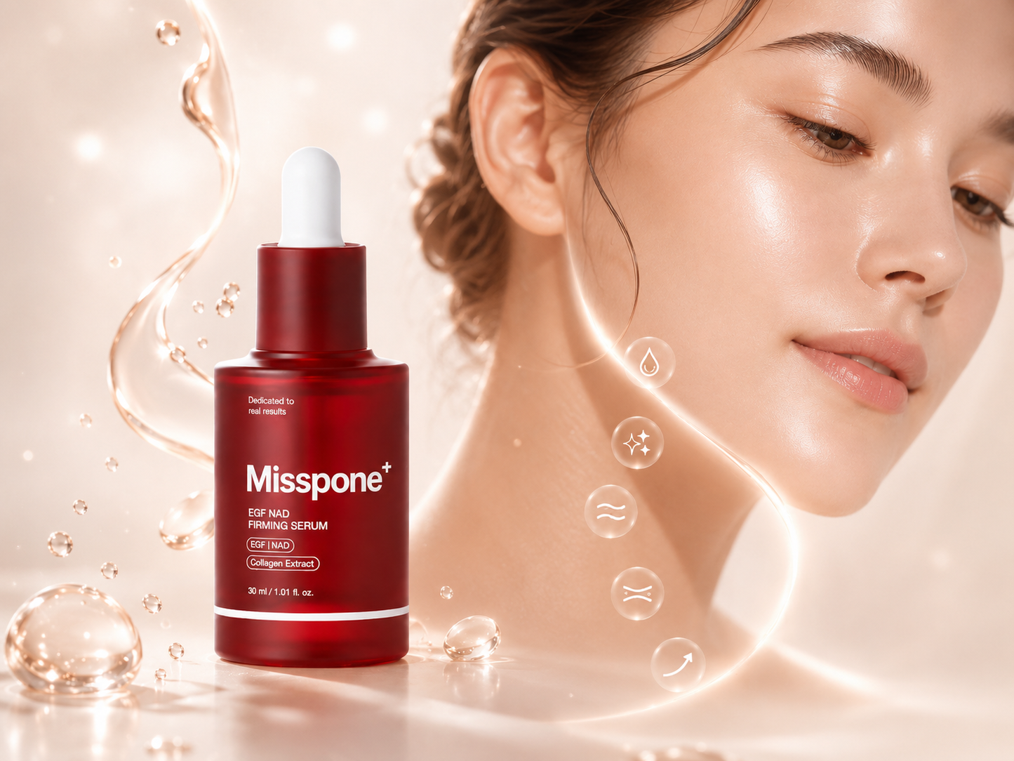 ✨ Misspone NAD+ EGF Serum – Firming, Smoothing & Revitalizing Care 💧
