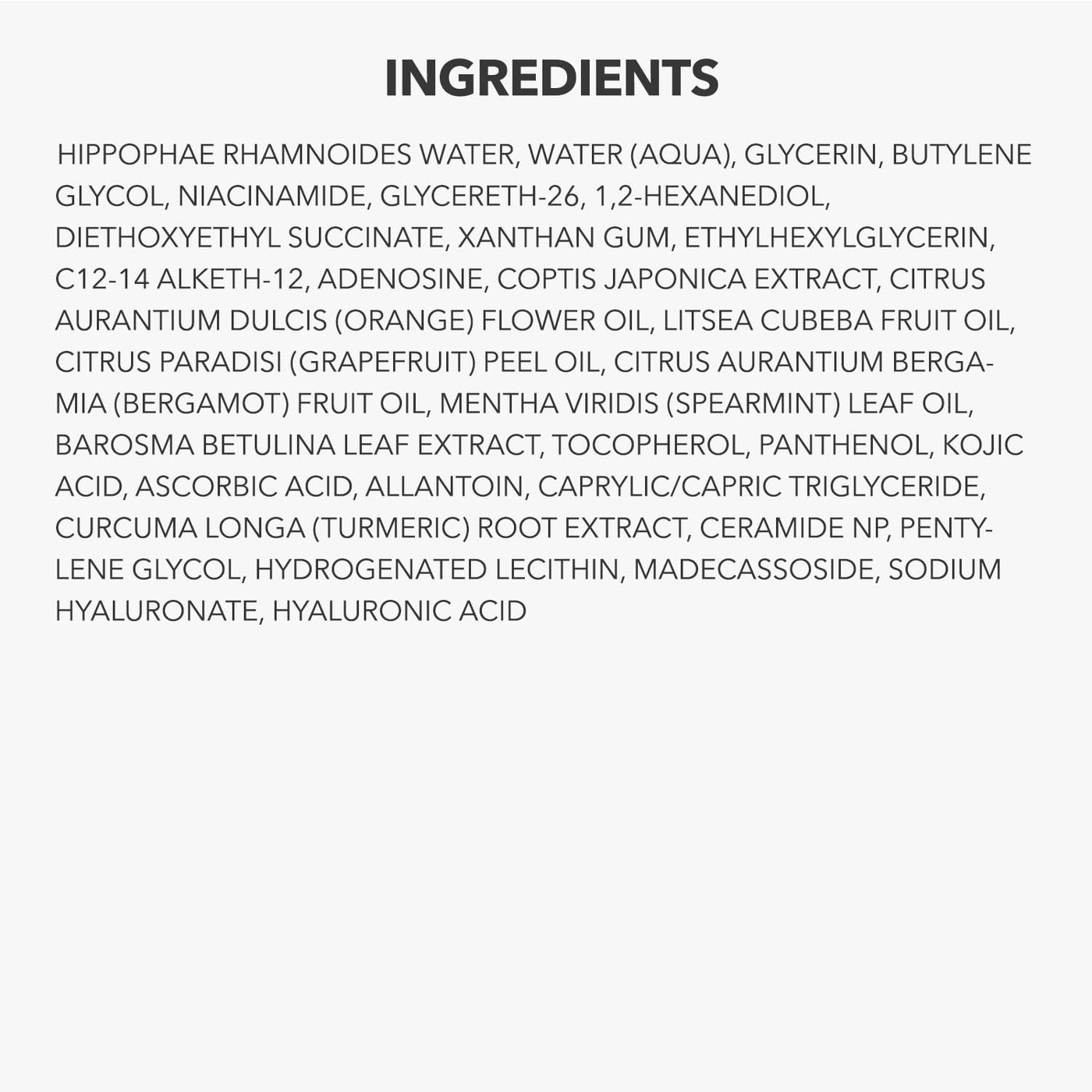 Qooes serum ingredient list