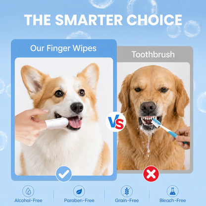 Qooes®Cat Teeth Cleaning Finger Wipes